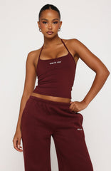 Test Drive Halter Top Dark Cherry