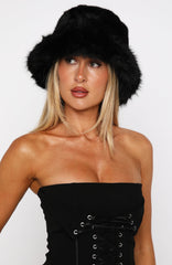 Trixie Faux Fur Hat Black