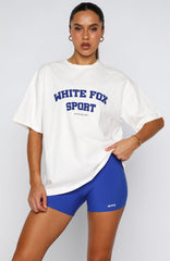 Winning Team Oversized Tee White/Electric Blue