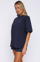 Always Shining Oversized Tee Navy