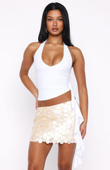 Sunset Soiree Halter Top White