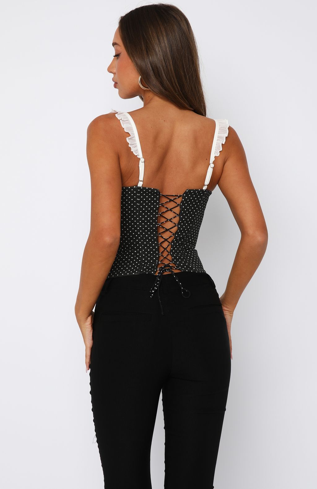 Angel Wings Bustier Ivory/Polka Dot