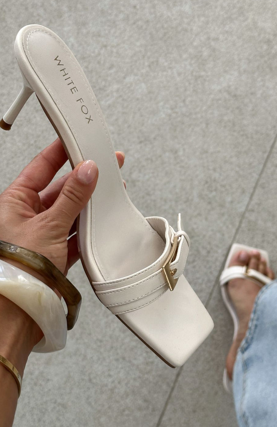 Sunny Mules Bone