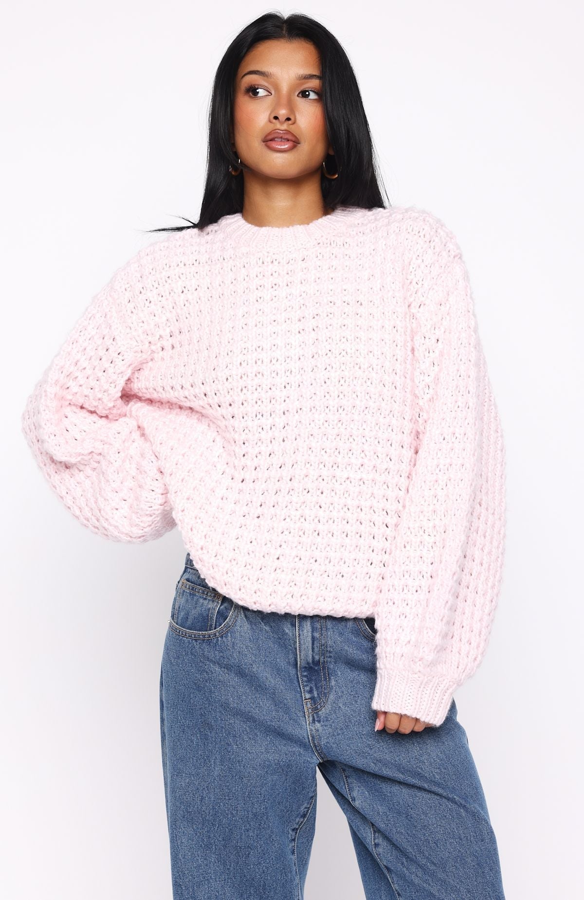 Pure Comfort Knit Sweater Baby Pink