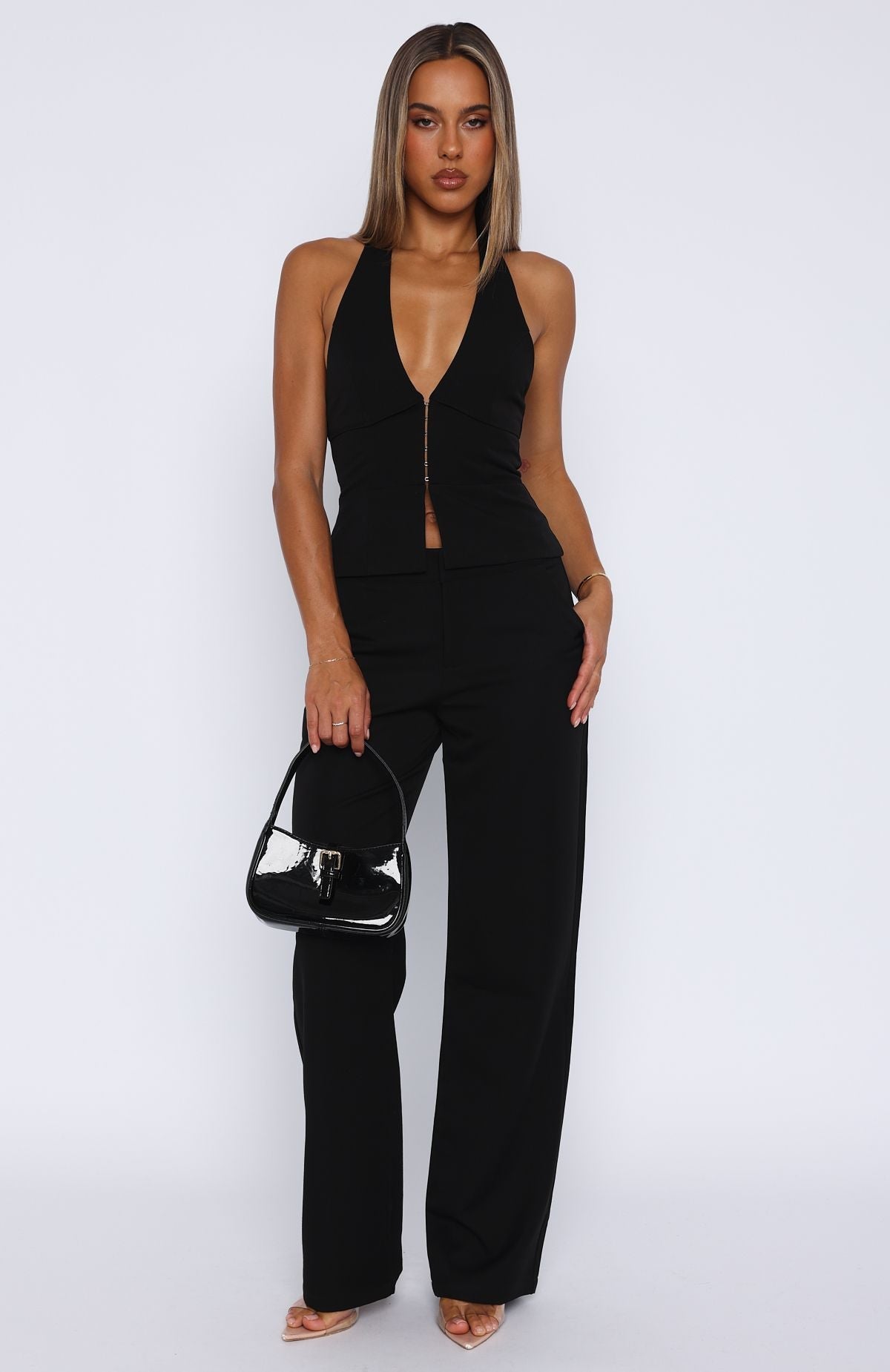 Only Acting Pants Black