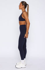 Go Getter High Waisted Leggings Navy
