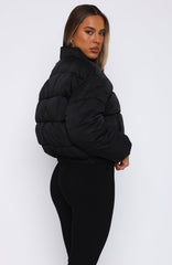 Summit Zip Through Puffer Black