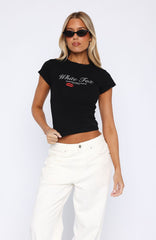 Ahead Of The Game Baby Tee Black