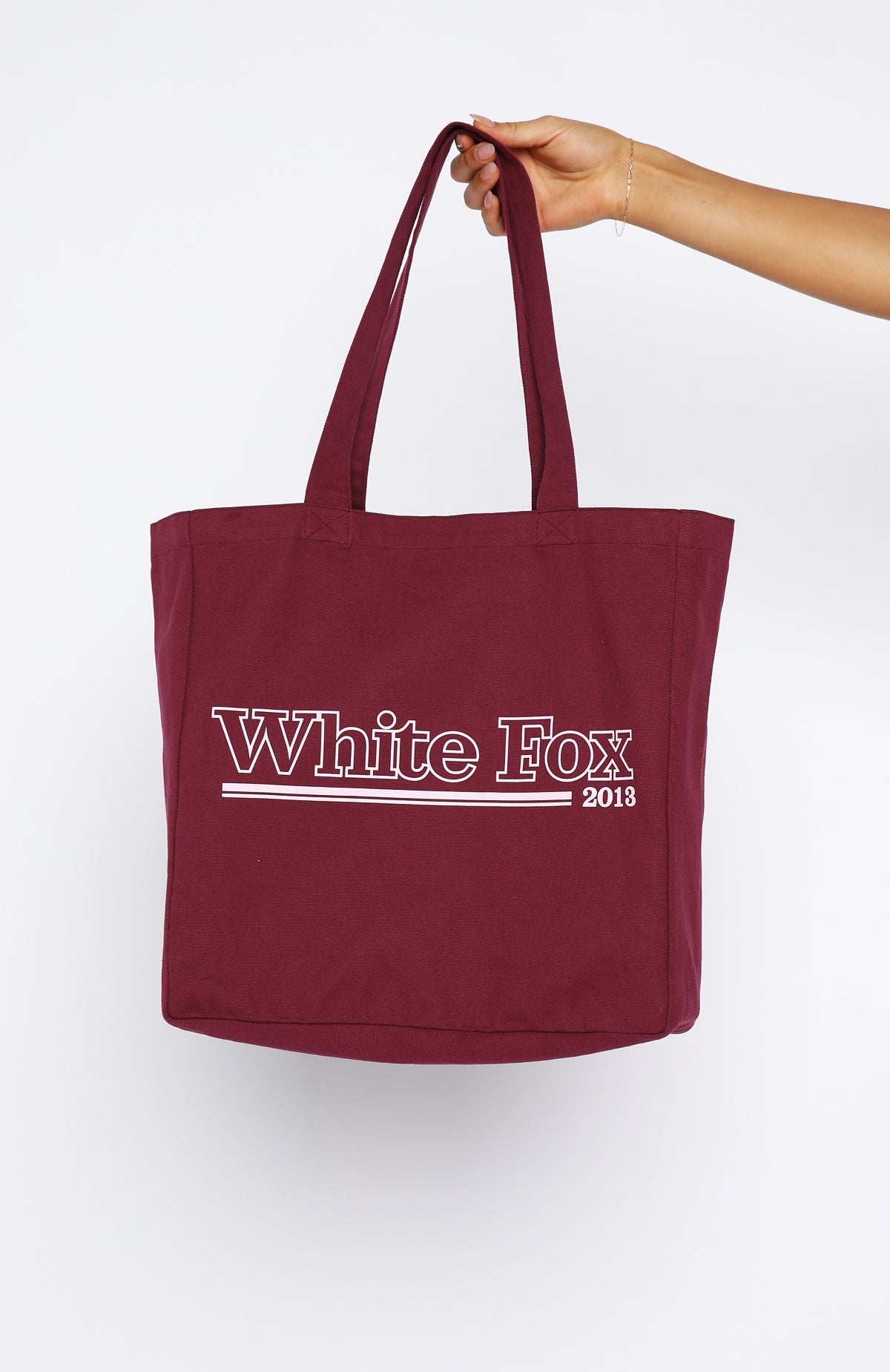 No Hesitation Tote Bag Burgundy/Pink