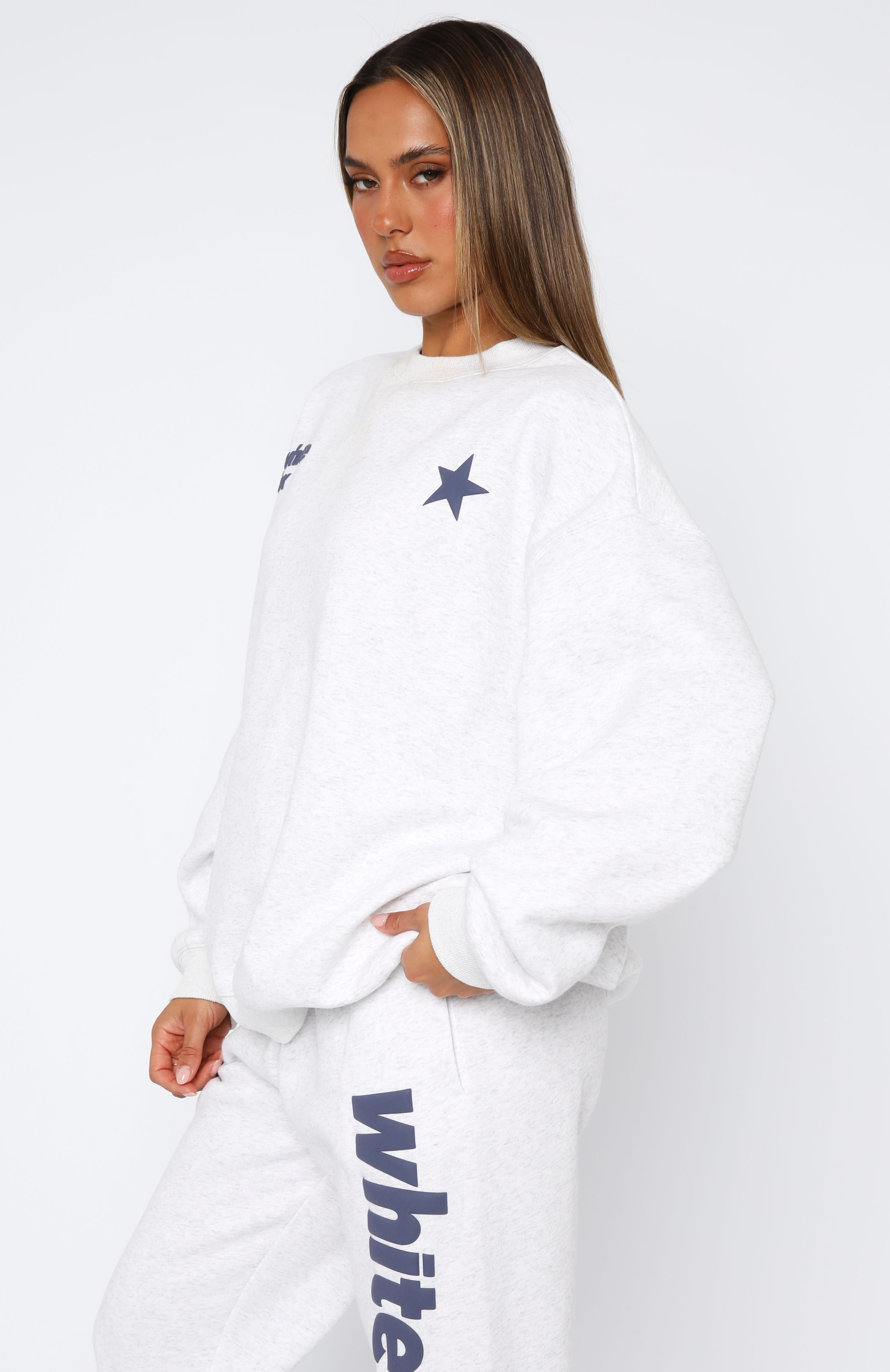 From The Archives Freya Oversized Sweater Grey Marle