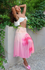 Mediterranean Mirage Midi Skirt Botanic Mirage