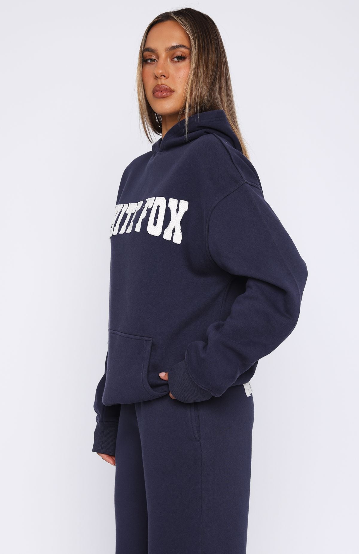 Shout It Out Oversized Hoodie Navy