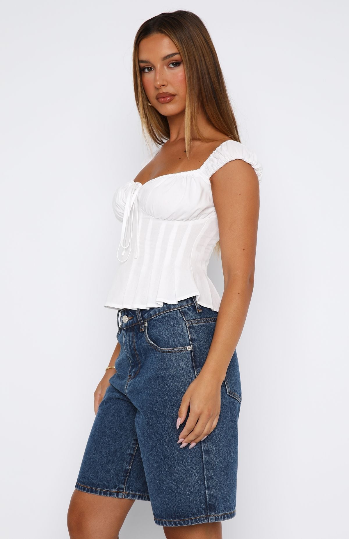 Bella Denim Shorts Dark Blue