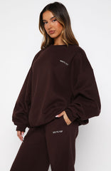 Test Drive Oversized Sweater Chocolate