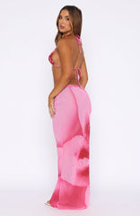 Luminous Maxi Skirt Blush Bloom