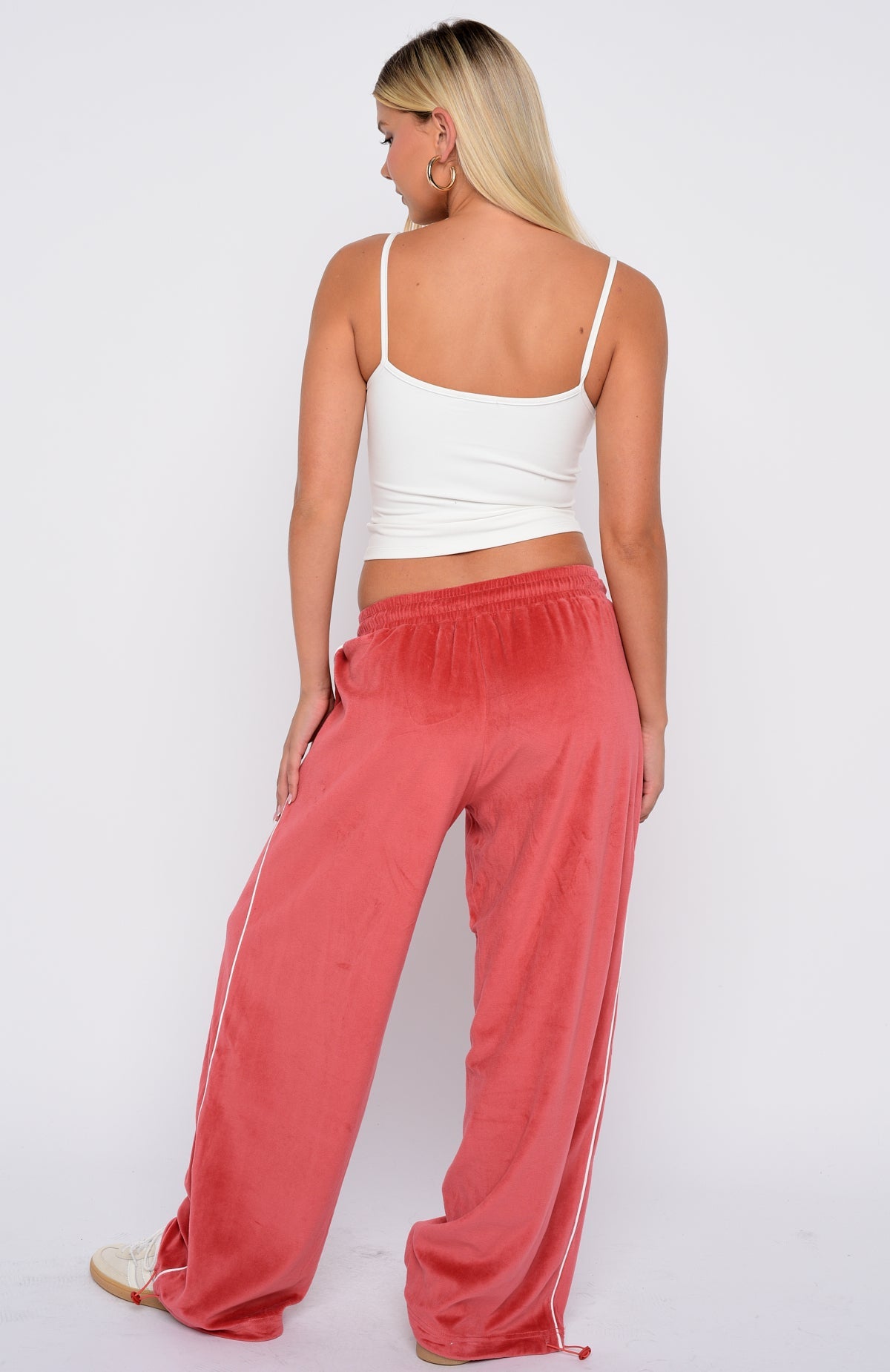 Soul Fire Velour Pants Red