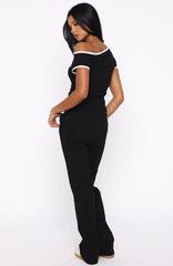 Good Things Take Time Straight Leg Pants Black