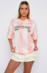 Let's Just Leave Oversized Jersey Pink/Cream