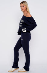 Topic Of Discussion Flare Pants Navy