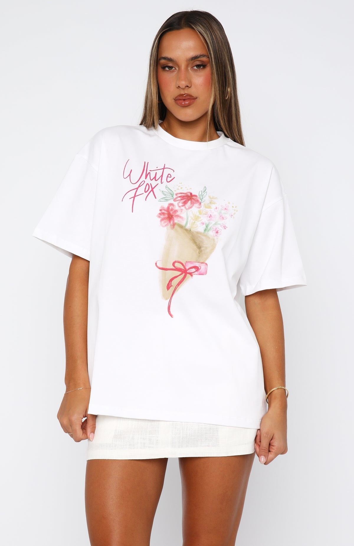 Finest Bunch Oversized Tee White