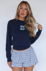 Designer Girl Knit Sweater Navy