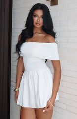 Wherever You Are Mini Dress Off White
