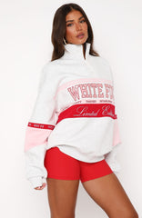 Breaking Ground Zip Front Sweater Grey Marle