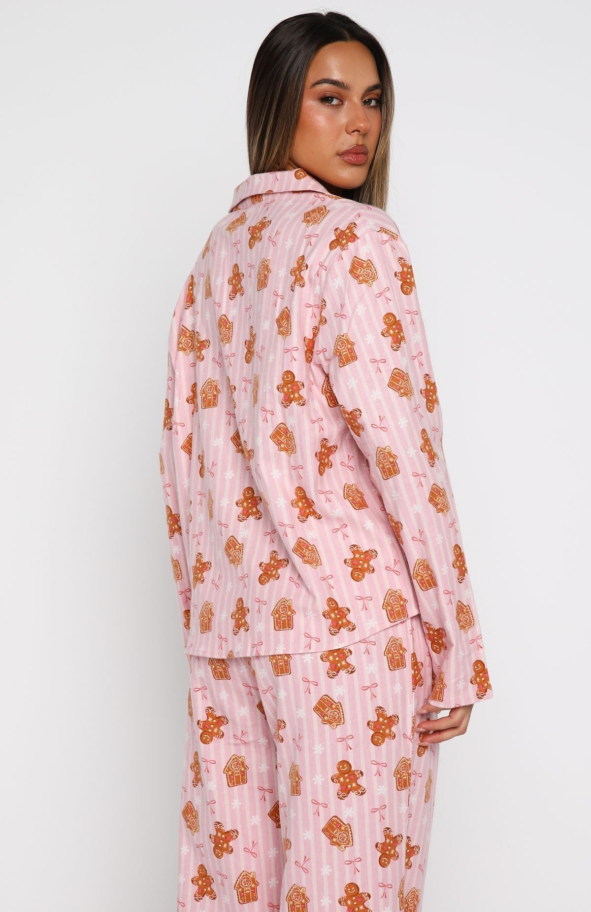 Dreamland Long Sleeve Pyjama Set Gingerbread Twist