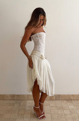 Forever Love Midi Skirt Off White