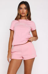 Lucky Thirteen Elsa Lounge Shorts Candy Pink