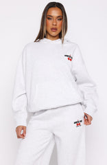 Club 14 Cassie Boxy Hoodie Grey Marle