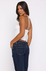 From The Skies Halter Top Off White