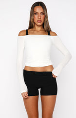Mad For You Long Sleeve Top Cream