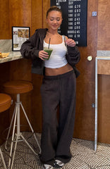 Hiding Away Wide Leg Sweatpants Dark Camo