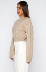 Can't Help Falling Knit Sweater Beige