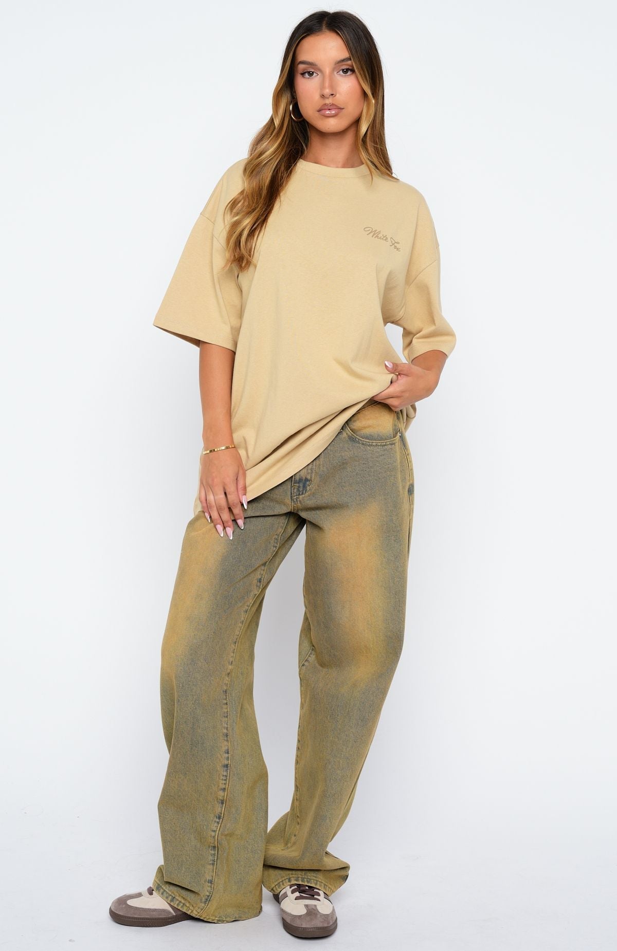 Creative Studios Oversized Tee Oatmeal