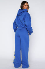 Brand New Start Wide Leg Sweatpants Electric Blue