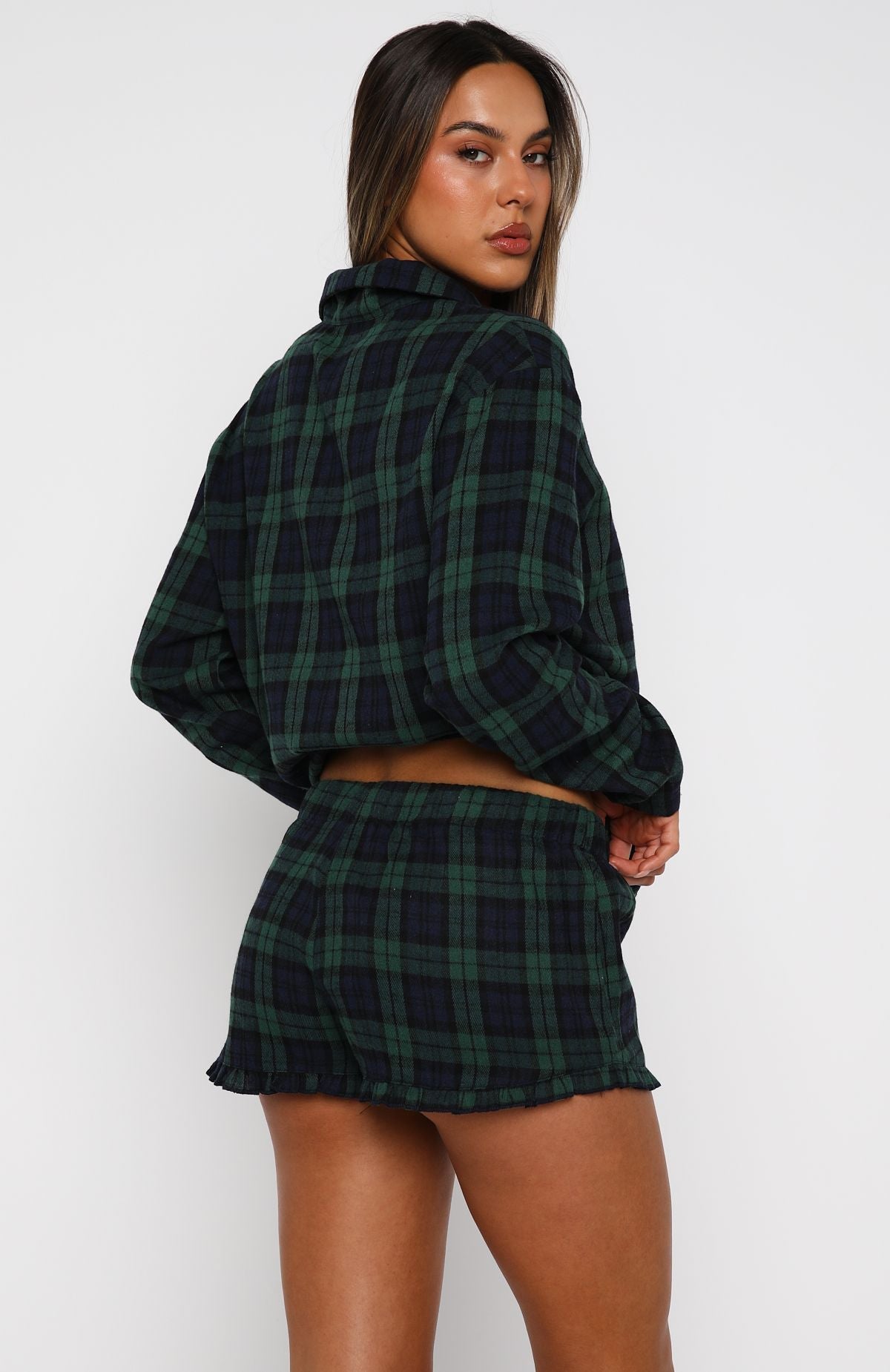 That Time Of Year Pyjama Shorts Green/Navy