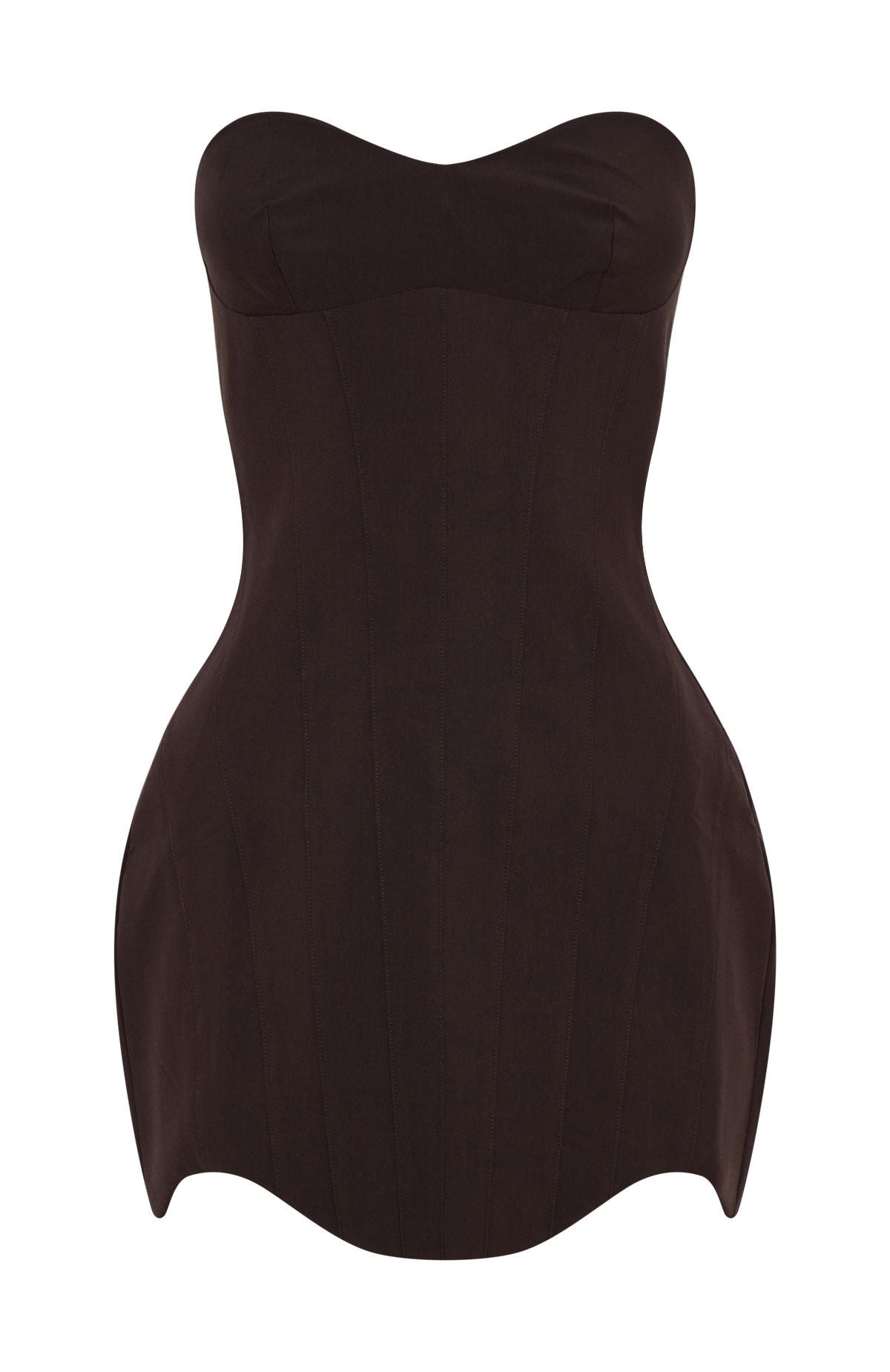Lavender Fields Strapless Mini Dress Chocolate