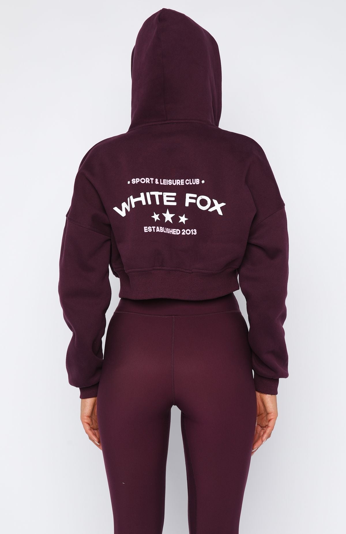 Love For The Game Cropped Zip Hoodie Plum