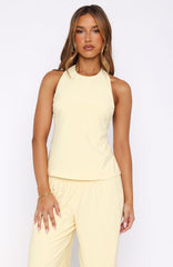 Way She Walks Halter Top Butter