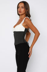Angel Wings Bustier Ivory/Polka Dot