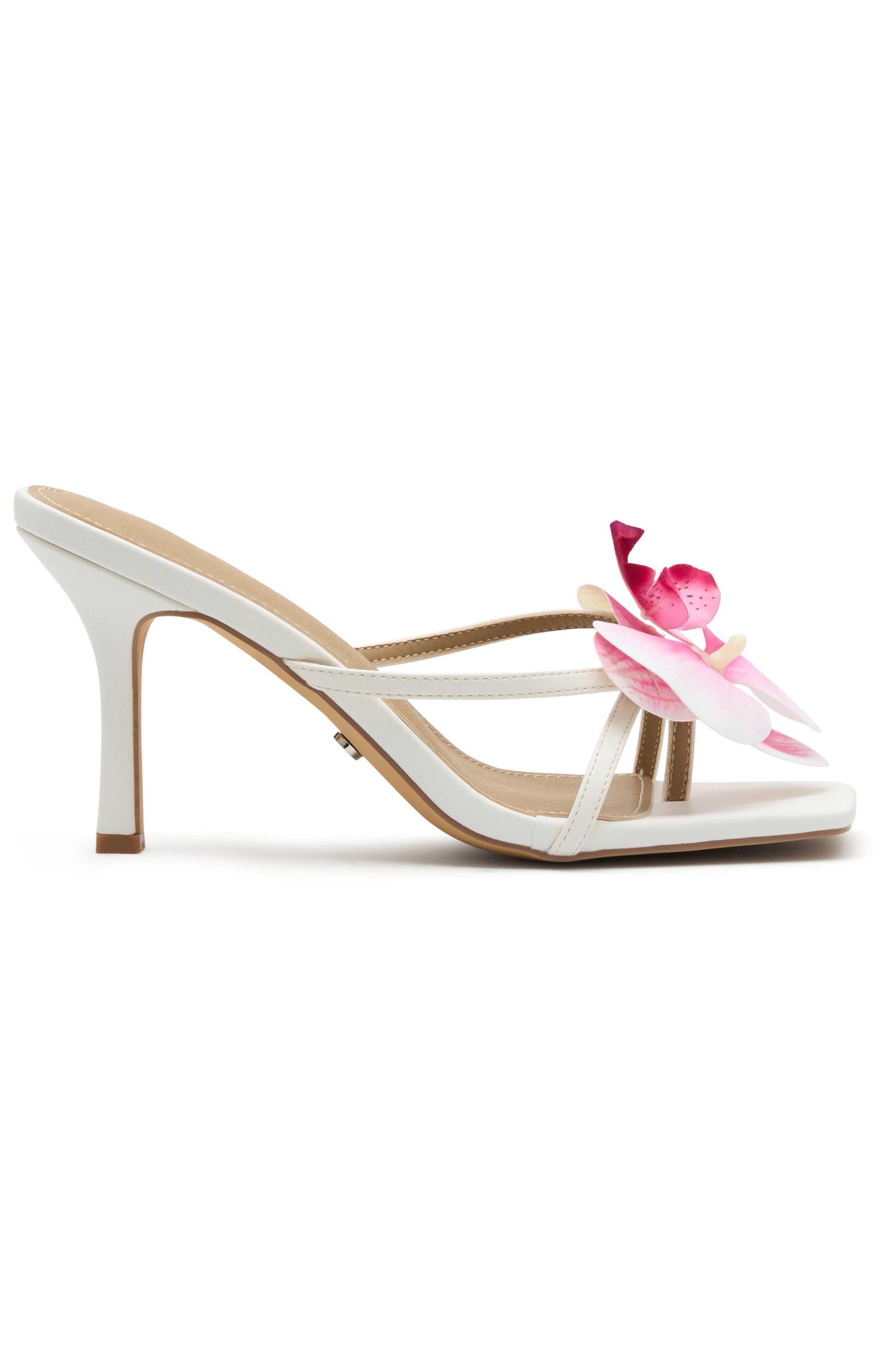 Megan Orchid Mules White/Pink