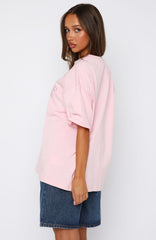 Sweet Sweet Moments Oversized Tee Pink