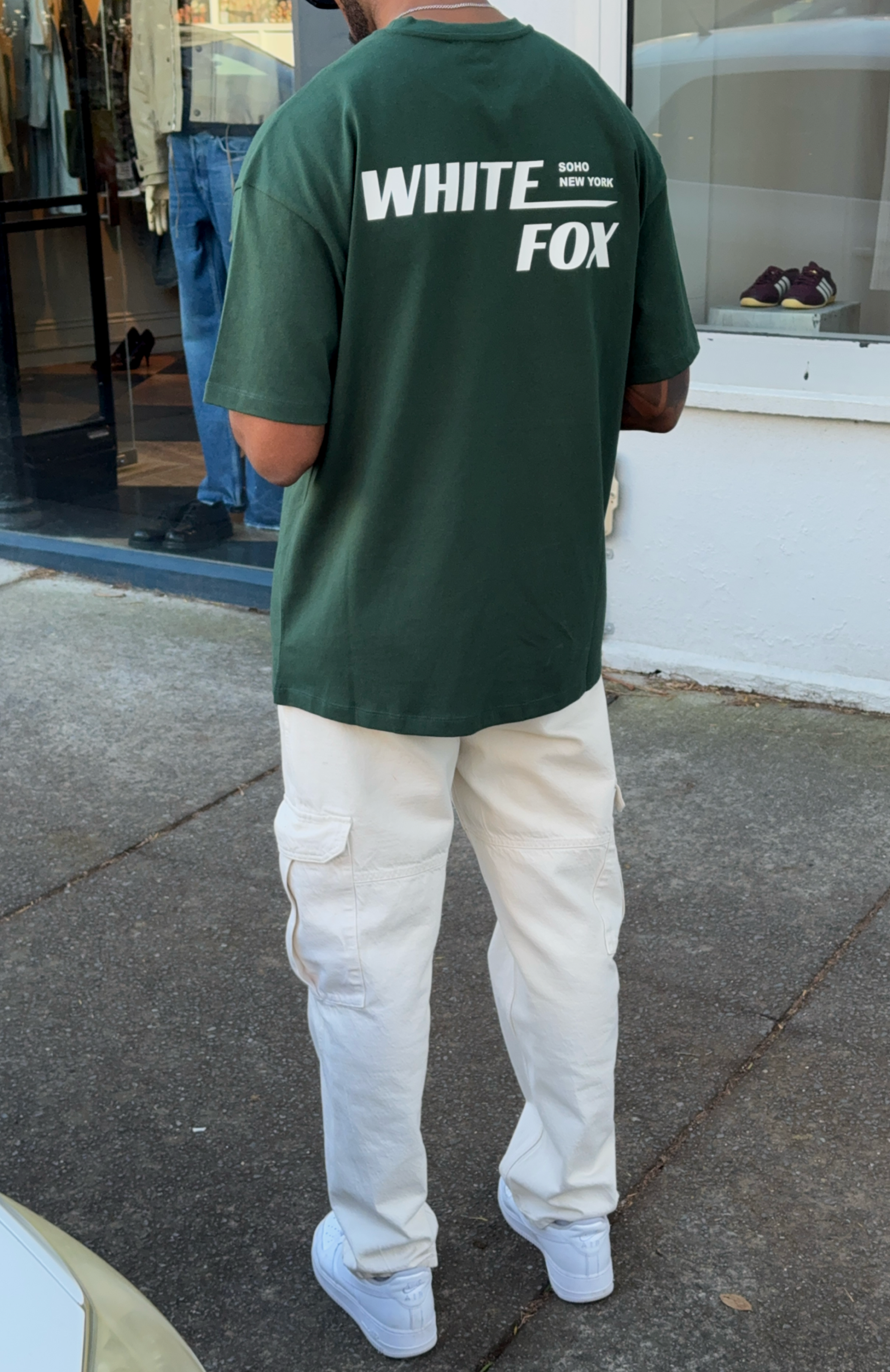 New York Archives Oversized Tee Forest Green
