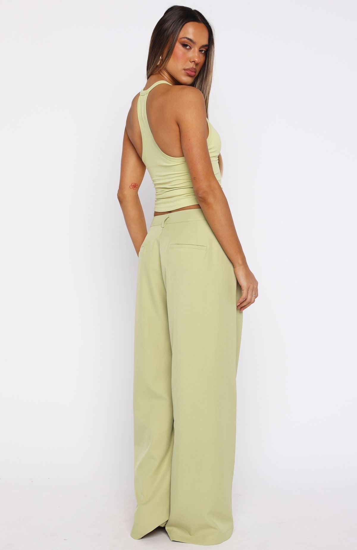 Figuring Out Feelings Pants Chartreuse