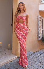 Rock Your World Strapless Maxi Dress Berry