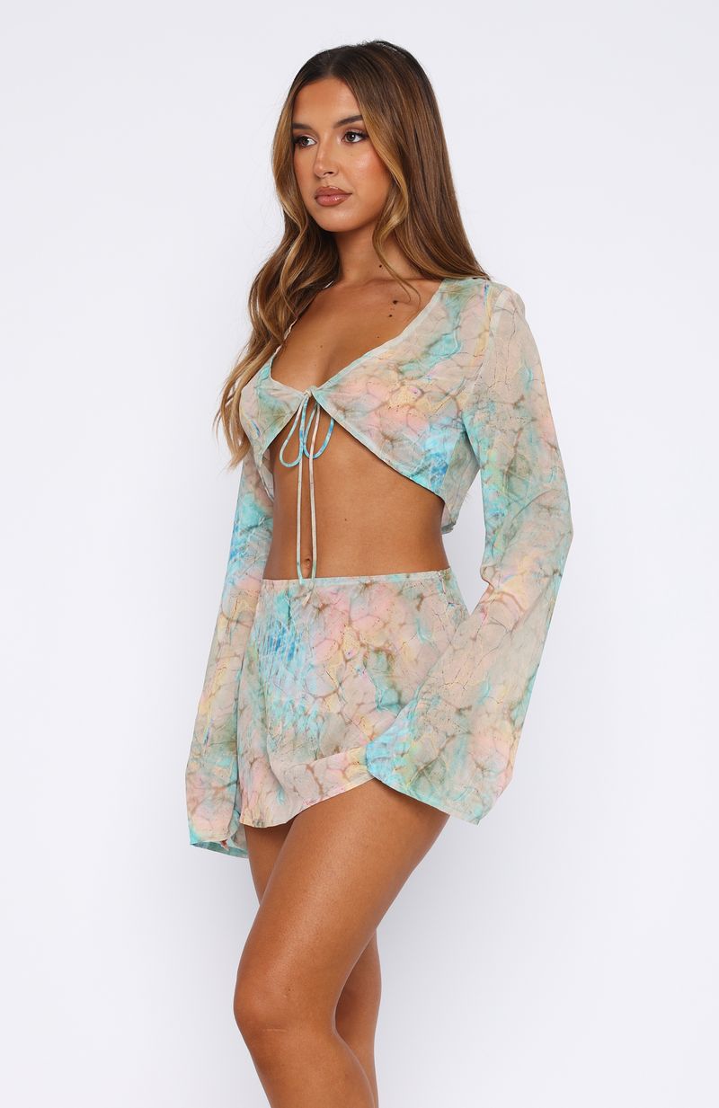 Aura Wave Mini Skirt Seaside Mottle