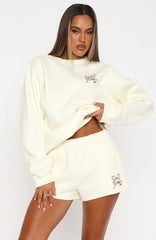 Love You Forever Lounge Shorts Cream