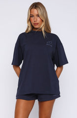 Always Shining Oversized Tee Navy